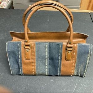 Tommy Hilfiger denim leather satchel/purse/handbag vintage?